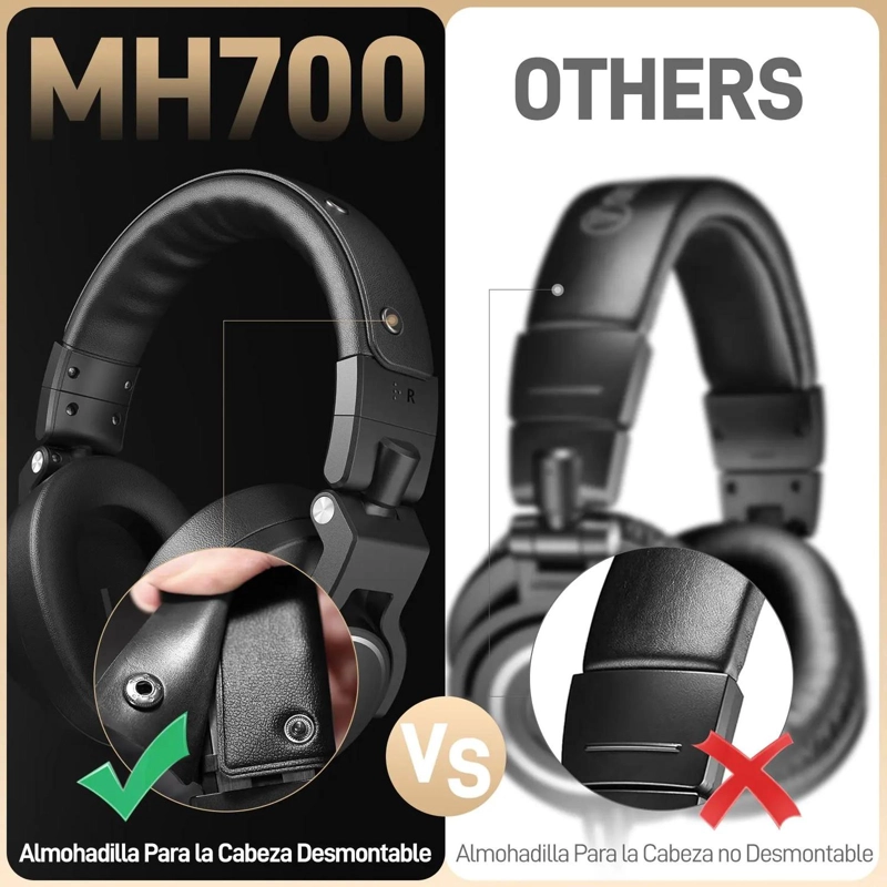 AUDIFONOS DE ESTUDIO MAONO MH700 PARA MONITOREO PROFESIONAL - 7