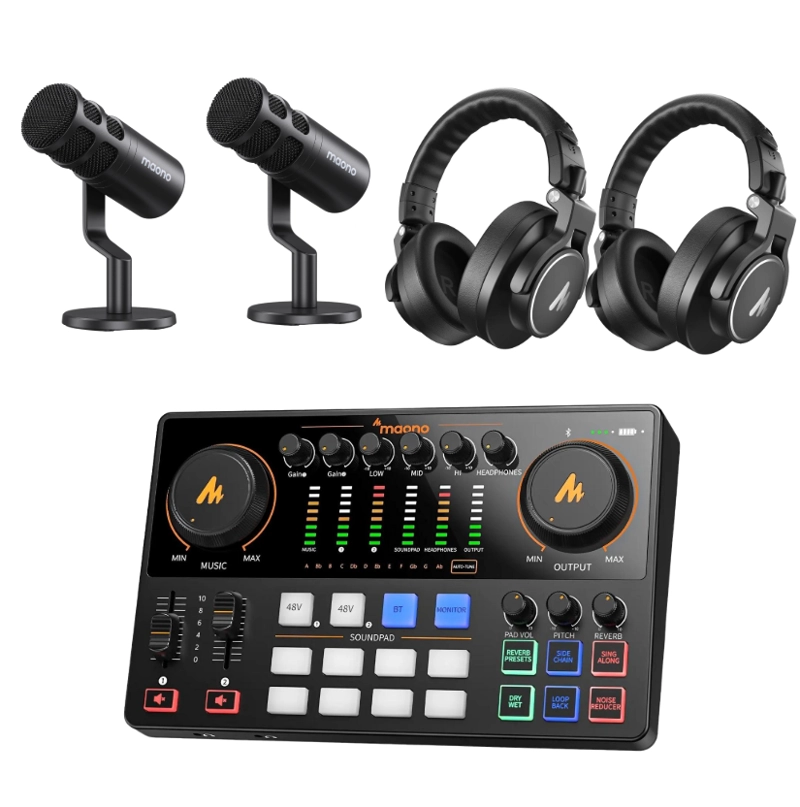KIT DE PODCAST MAONO PD100 PARA 2 PERSONAS - 1