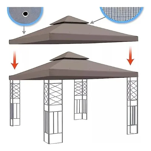 REPUESTO DE TECHO PARA TOLDO PE RGOLA 3X3 MT PE RGOLA BEIGE - 2