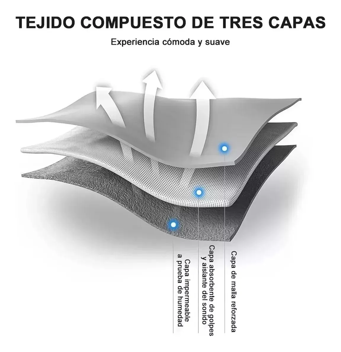 CAMA PLEGABLE CON COLCHON DESMONTABLE PORTATIL GRIS - 4