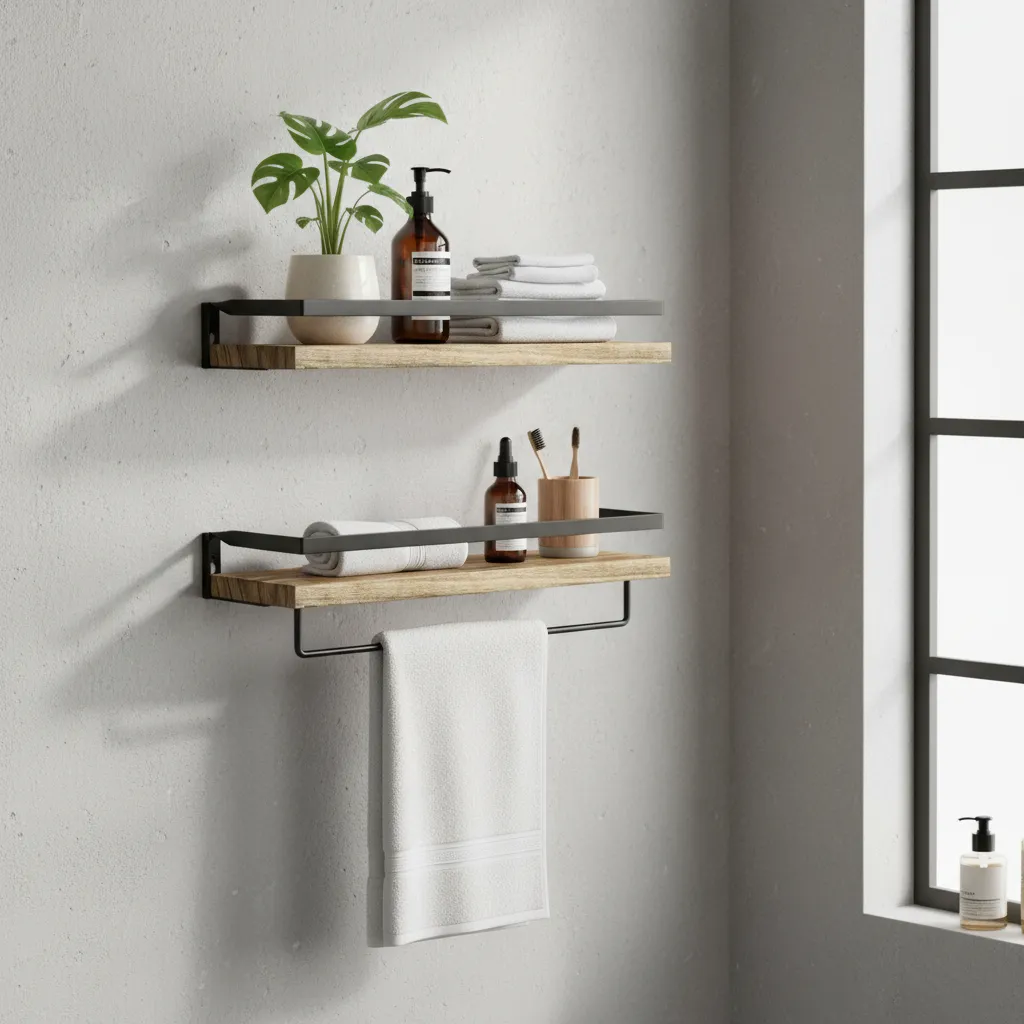 REPISAS FLOTANTES DE MADERA MODERNAS KIT X2 - 2