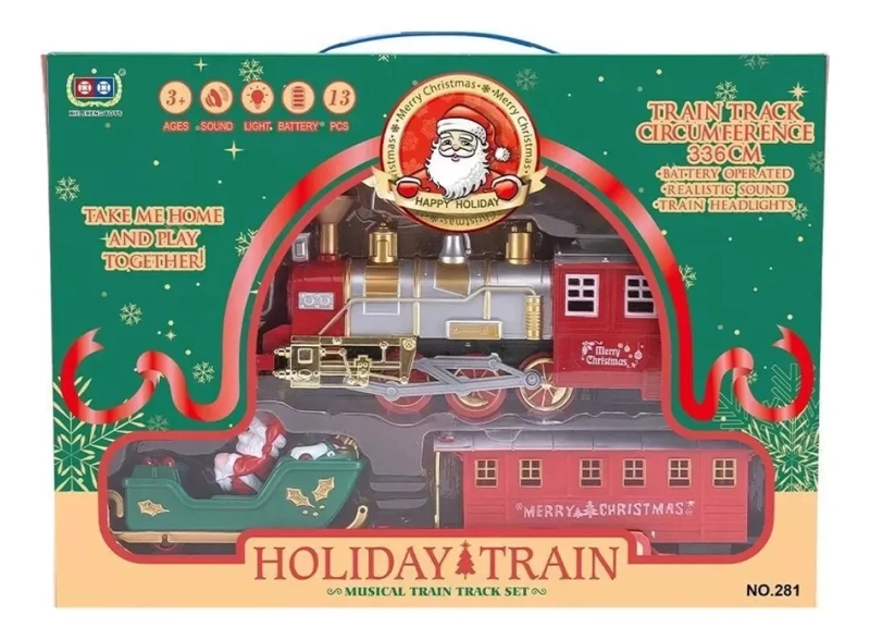 JUGUETE TREN LOCOMOTORA ELE CTRICO LUCES Y SONIDO PARA NIÑOS - 5