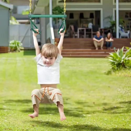 BARRA TRAPECIO MAS ANILLOS Y ACCESORIOS GIMNASIA PARA NIÑO - 4