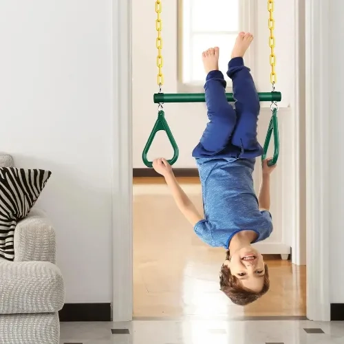 BARRA TRAPECIO MAS ANILLOS Y ACCESORIOS GIMNASIA PARA NIÑO - 5
