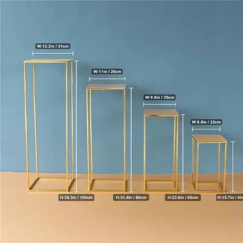 MESAS CANDY BAR DECORACION 4 PZS ESTRUCTURA METALICAS FIESTA - 2