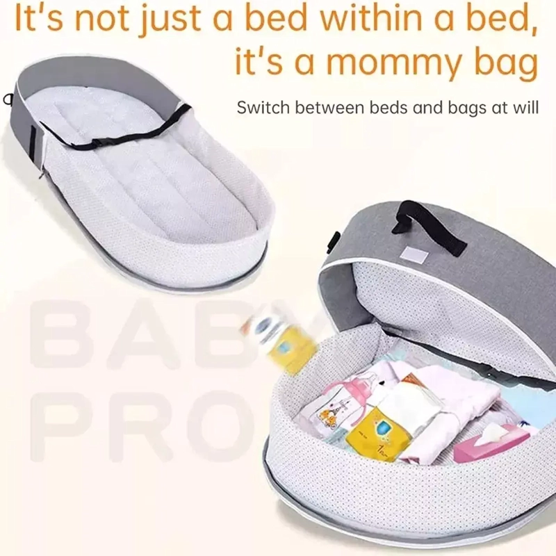 CAMA PARA BEBE  RECIE N NACIDO, PLEGABLE, MOSQUITERA - 2