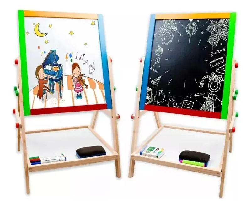 PIZARRA ATRIL PARA NIÑO MAGNETICA DOBLE (TIZA/PLUMON) - 1