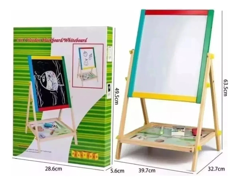 PIZARRA ATRIL PARA NIÑO MAGNETICA DOBLE (TIZA/PLUMON) - 2