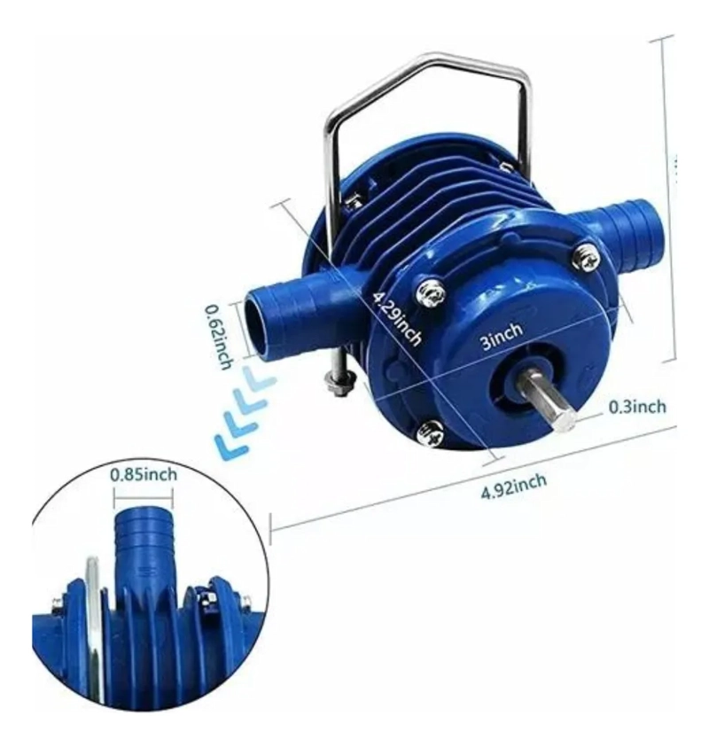 BOMBA AGUA DE TALADRO MANUAL MINI AUTOCEBANTE PLASTICO - 2