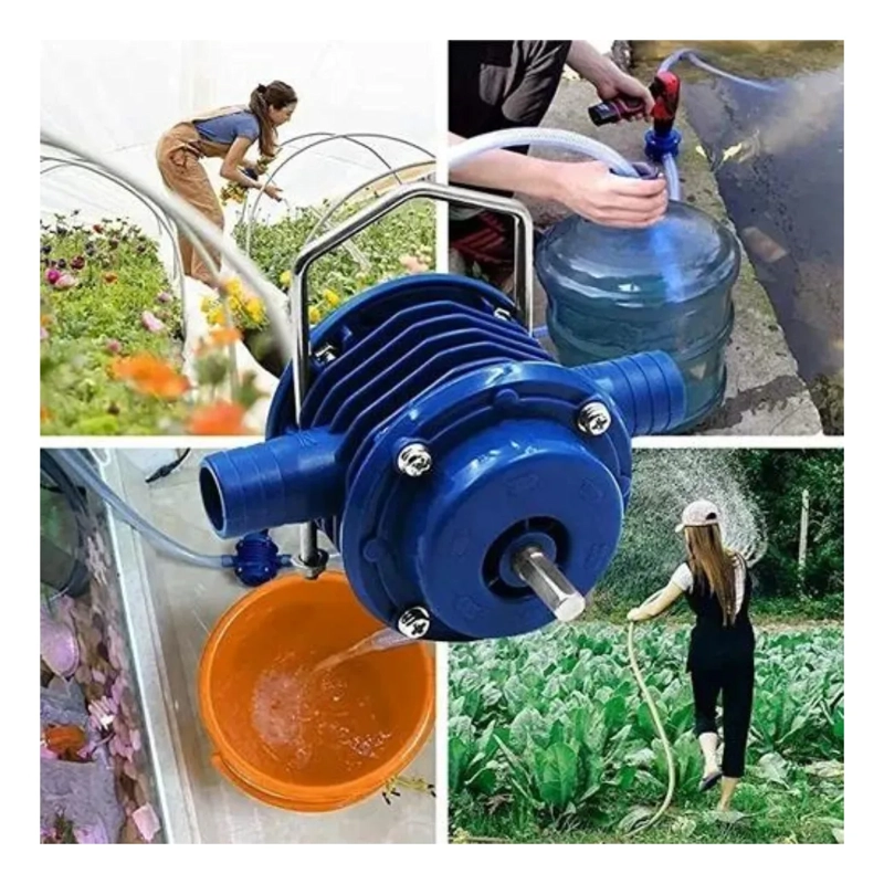 BOMBA AGUA DE TALADRO MANUAL MINI AUTOCEBANTE PLASTICO - 6