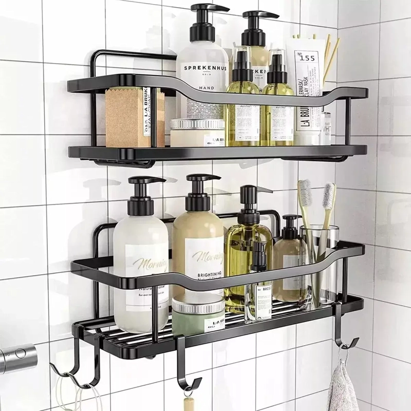 ORGANIZADOR DE DUCHA REPISA BAÑO ADHESIVO SET 2 INOXIDABLE - 5