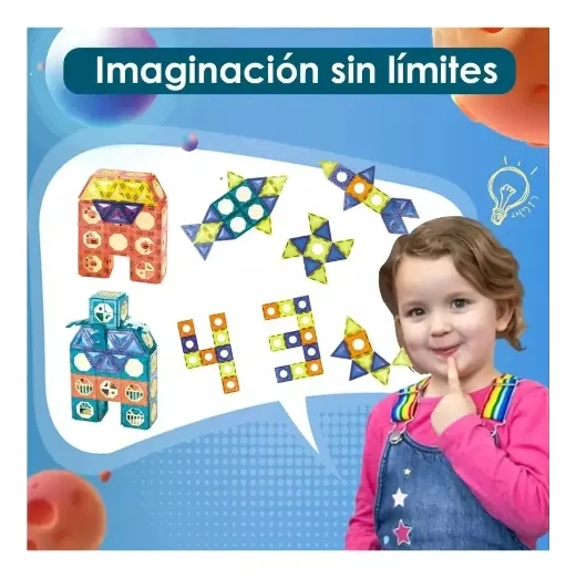 PISTA BOLITAS CONSTRUCCION MAGNE TICOS 3D JUGUETES 131 PZS - 4