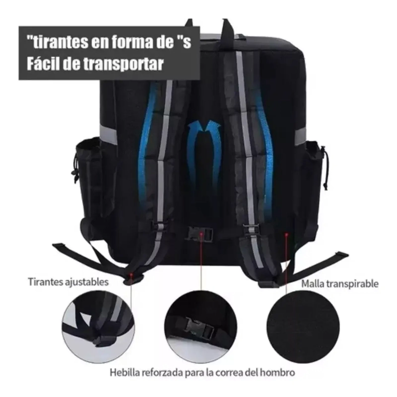 MOCHILA TERMICA MULTIFUNCIONAL DELIVERY REPARTIDOR UBER TIPO - 3