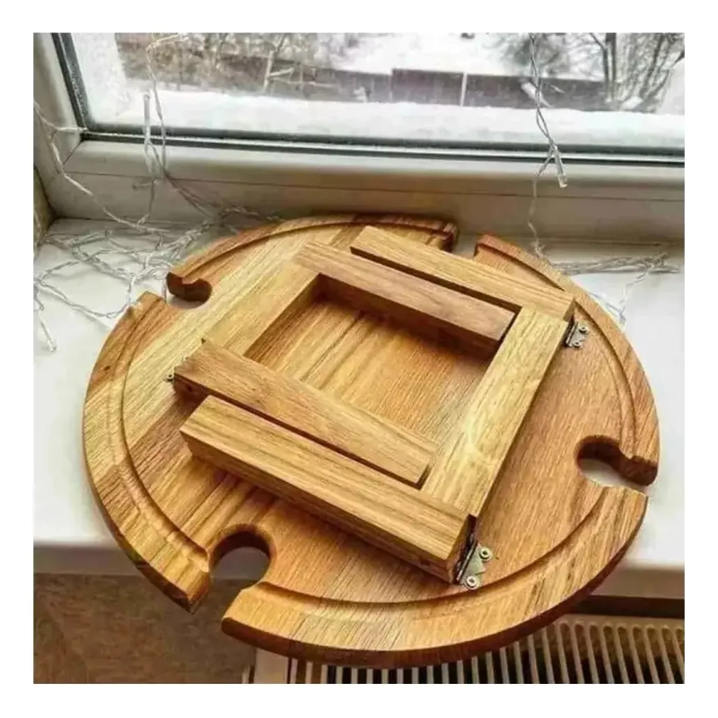 MESA TABLA DE MADERA PICNIC PLEGABLE COMIDA PICOTEO VIAJES - 3