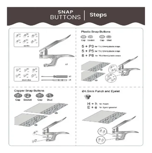 PINZA REMACHADORA PARA BROCHES PLASTICOS SNAP MAS 270 BROCHE - 5