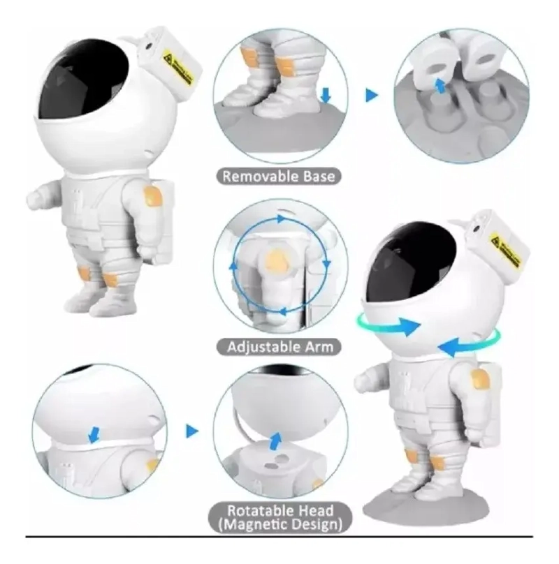 LAMPARA PROYECTOR ASTRONAUTA DE GALAXIA LUZ LED /RGB-PREMIUM - 3
