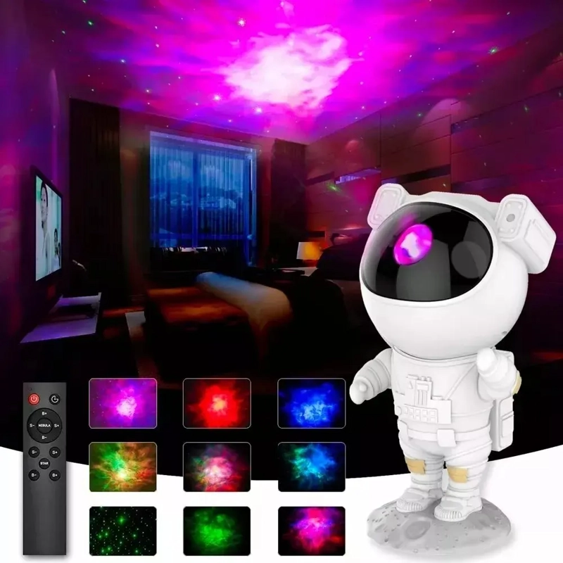 LAMPARA PROYECTOR ASTRONAUTA DE GALAXIA LUZ LED /RGB-PREMIUM - 4