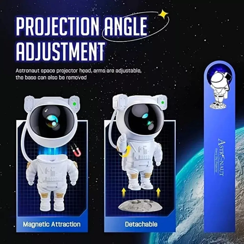 LAMPARA PROYECTOR ASTRONAUTA DE GALAXIA LUZ LED /RGB-PREMIUM - 5