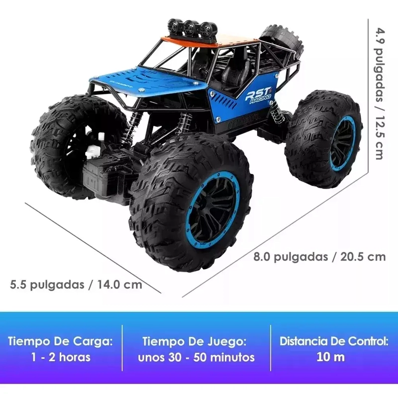 AUTO CARRO A CONTROL REMOTO RECARGABLE CON LED 18KM/H - 2