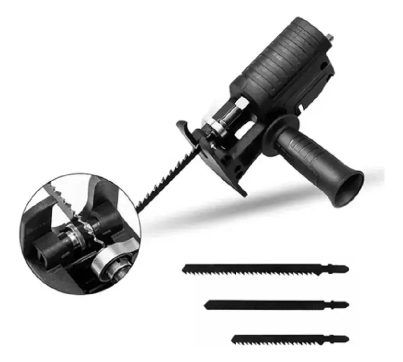 ADAPTADOR TALADRO SIERRA SABLE RECIPROCA CONVERTIDOR CAMBIO - 2