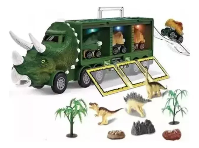 CAMION DINOSAURIOS AUTITOS CON LUCES Y SONIDOS - 1