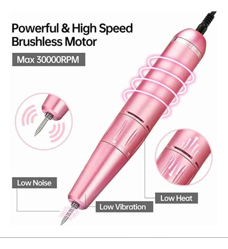 TORNO DE UÑAS INALAMBRICO PANTALLA LCD 30000 RPM MANICURA - 2