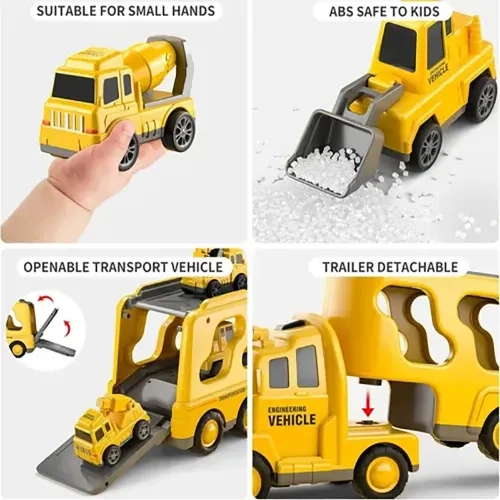 CAMION DE CONSTRUCCION 5 EN 1 JUGUETES REGALO PARA NIÑOS - 4