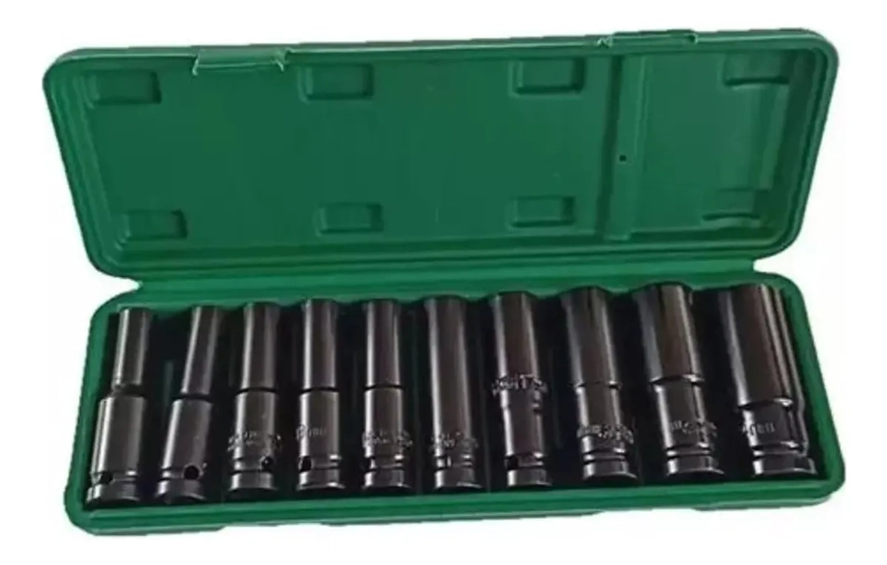 JUEGO HERRAMIENTAS LLAVE DE VASO KIT MECANICAS DADOS 10 PZS - 1