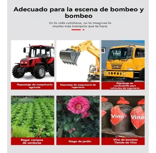 KIT BOMBA TRASVASIJE DE COMBUSTIBLE 12V PISTOLA MANGUERA 3M - 6