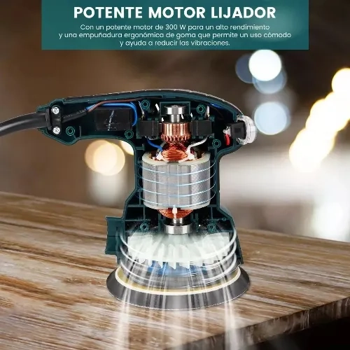 LIJADORA ORBITAL PROFESIONAL HOJA 300W PARA MADERA Y METAL - 6