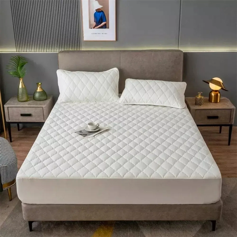 CUBRE COLCHON 2 PLAZAS IMPERMEABLE MAS FUNDAS PARA ALMOHADAS - 7