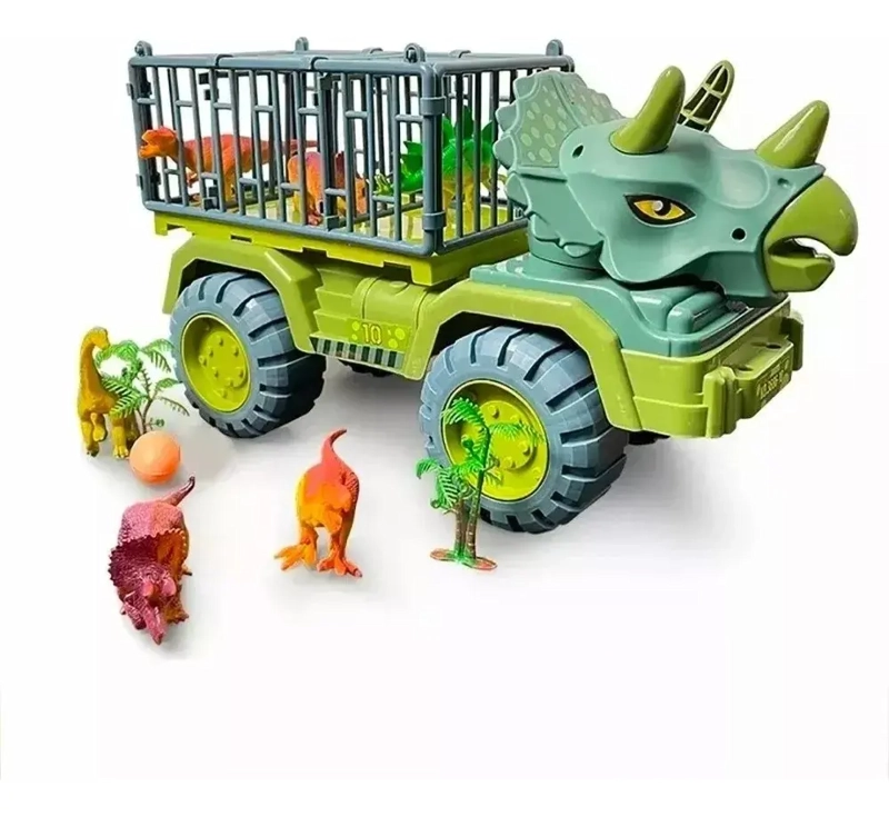 CAMION DINOSAURIO TRANSPORTE 2 DINOSAURIOS 1 HUEVO - 1