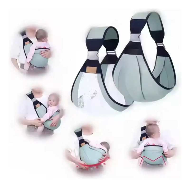 PORTA BEBE  FULAR CANGURO ERGONOMICO FLEX VERDE - 2