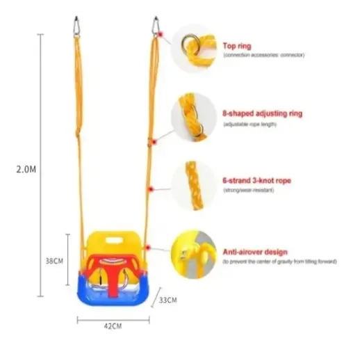 COLUMPIO SILLA 3 EN 1 AJUSTABLE PORTATIL NIÑOS ASIENTO BEBE - 2