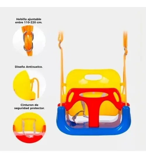 COLUMPIO SILLA 3 EN 1 AJUSTABLE PORTATIL NIÑOS ASIENTO BEBE - 4