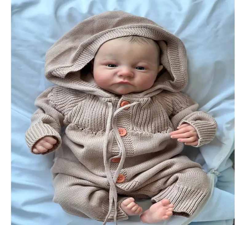 MUÑECO DE BEBE  REBORN LEVI DE 49CM RECIE N NACIDO - 3