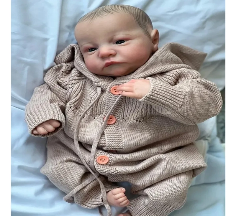 MUÑECO DE BEBE  REBORN LEVI DE 49CM RECIE N NACIDO - 4