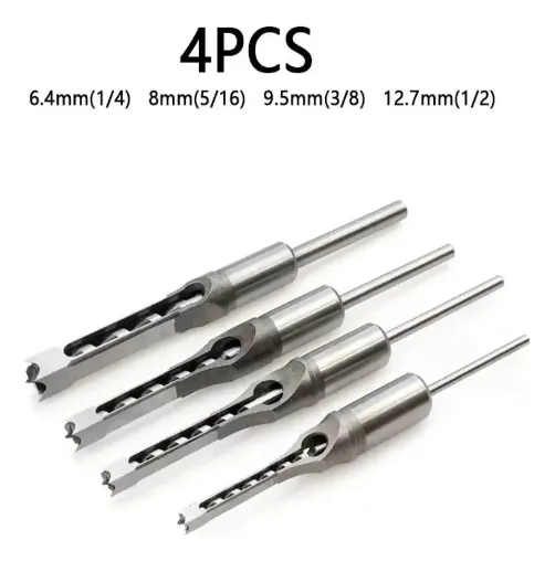 BROCA PARA AGUJEROS CUADRADO 4 PCS - 4