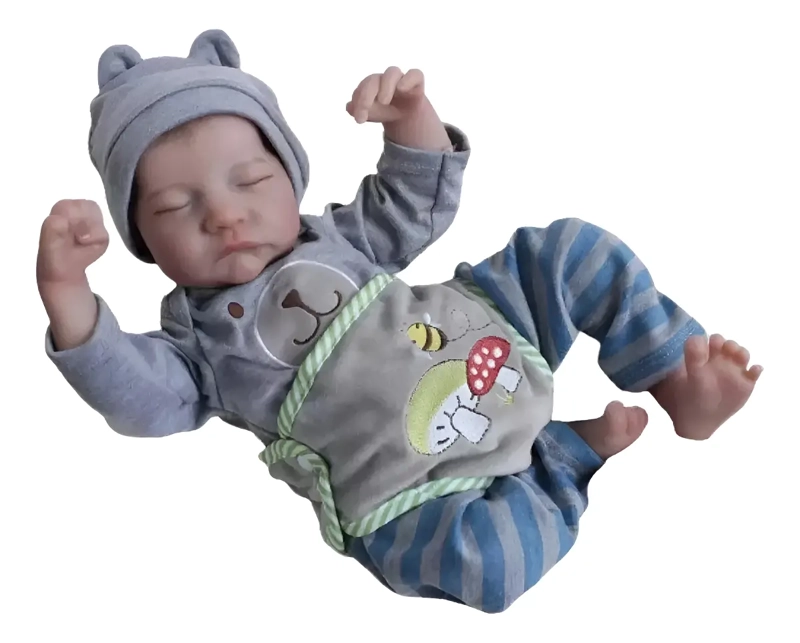 MUÑECO DE BEBE  DE SILICONA CON ROPA DE 50CM - 1