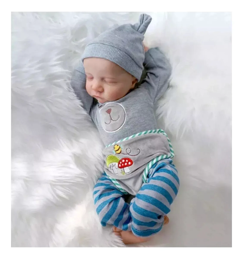 MUÑECO DE BEBE  DE SILICONA CON ROPA DE 50CM - 2