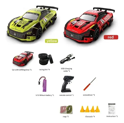 AUTO DRIFT CONTROL REMOTO 4X4 LUCES NEUMATICOS REPUESTOS - 3