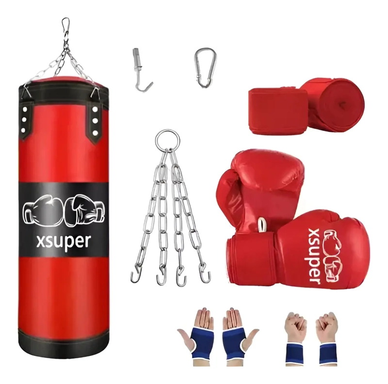 GUANTES DE BOXEO + JUEGO DE EJERCICIOS CON SACOS (VACIO) - 1