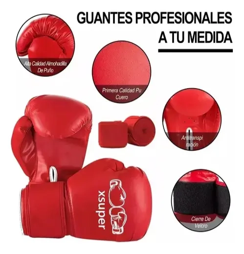 GUANTES DE BOXEO + JUEGO DE EJERCICIOS CON SACOS (VACIO) - 3