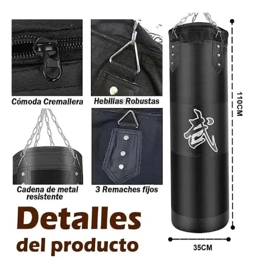 SACO DE BOXEO VACIO PUNCHING BALL BAG BOX + CADENAS - 2
