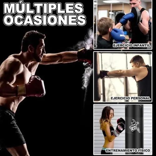SACO DE BOXEO VACIO PUNCHING BALL BAG BOX + CADENAS - 3