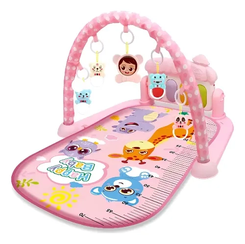 ALFOMBRA MUSICAL CON PIANO SET ESTIMULACION PARA BEBE ROSA - 1