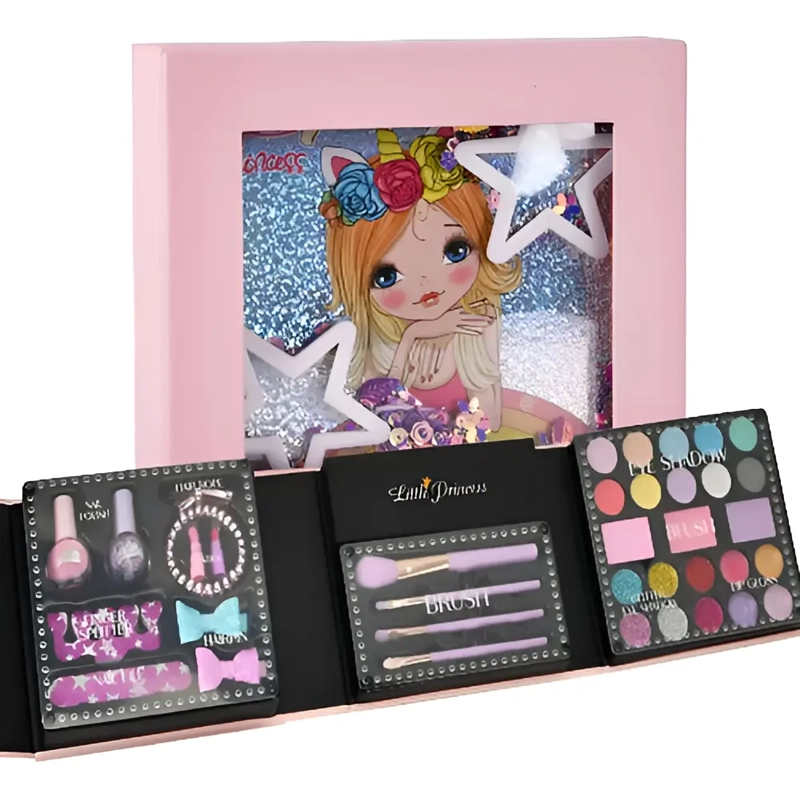 KIT DE JUGUETES MAQUILLAJE PARA NIÑAS COSMETICO MANICURA - 1