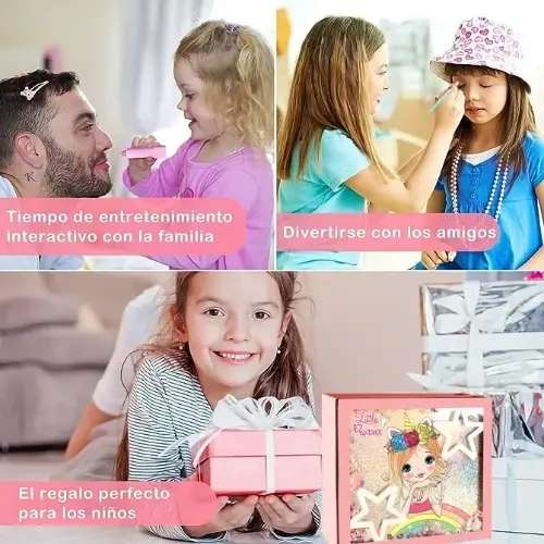 KIT DE JUGUETES MAQUILLAJE PARA NIÑAS COSMETICO MANICURA - 2