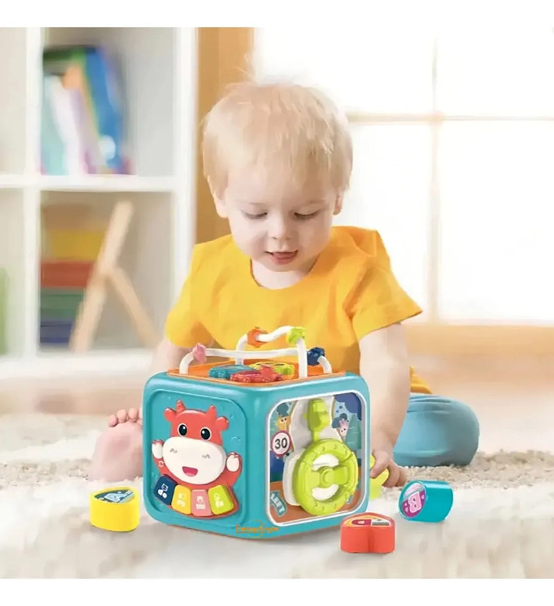 CUBO MULTIACTIVIDADES PARA BEBE S CON LUZ Y SONIDO EDUCATIVO - 1