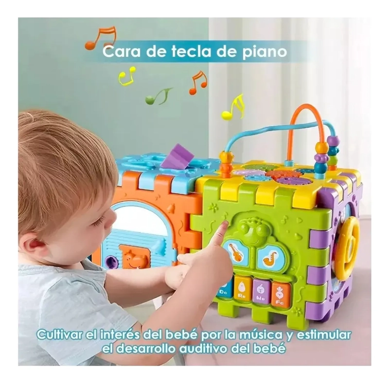 JUGUETE CUBO DIDACTICO EDUCATIVO MUSICAL JUEGO BEBE  INFANTIL - 3